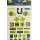 Lucky Me Epoxy Stickers with Foil Accents