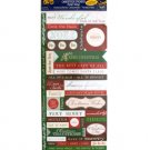 Christmas Greetings Cardstock Stickers with Foil Accents