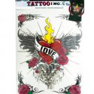 Iron-On Love with Wings Tattoo Transfer