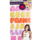 Iron-On Colored Flocked Letters