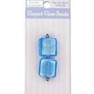 Large Square Blue Glass Beads and Spacers