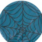 Turquoise spiderweb plates, pack of 8
