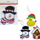 Decorative holiday foam ornaments