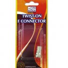 Twist-on F connector
