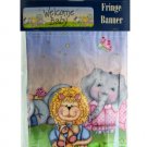 welcome baby fringe banner