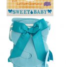 Sweet Baby Blue Felt Letter Garland with Ribbon
