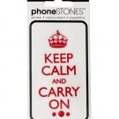 Keep Calm and Carry On Phone Stones Sticker
