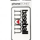 Baseball Mom Phone Stones Sticker