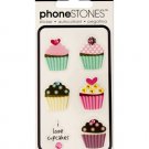 I Love Cupcakes Phone Stones Stickers
