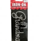'#1 Grandma' Rhinestone Iron-On Transfer