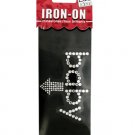 'Baby' with Arrow Rhinestone Iron-On Transfer