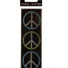 Bling Rhinestone Peace Signs Icons Stickers