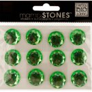 Bling Green Rhinestone Singles Stickers