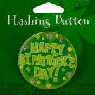 Happy St. Patrick's Day Flashing Button