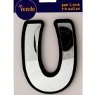 Letter U Peel & Stick Mirror Wall Decor