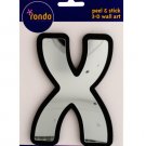 Letter X Peel & Stick Mirror Wall Decor