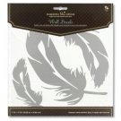 Silver Feathers Self-Adhesive Wall Decals