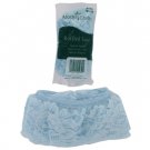 Light blue ruffled lace for crafts or sewing