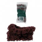 Cranberry-Colored Lace for Crafting or Sewing