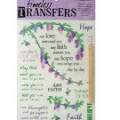 sympathy words/images rub on transfer sheet
