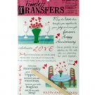 Anniversary Words & Images Rub On Transfer Sheet