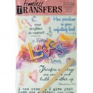 love one another words/images rub on transfer sheet