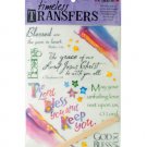 god bless words/images rub on transfer sheet