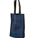 Blue Wine Bottle Carry Bag with Four Sections