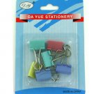 Small colorful binder clips