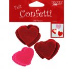 36ct felt hearts confetti