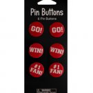 Red Cheer Pin Buttons