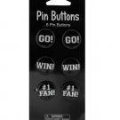 Black Cheer Pin Buttons