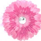 Light Pink Fabric Daisy with Jewel Set