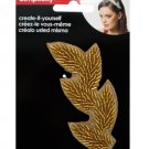 Beaded Gold Leaves Headband Accent