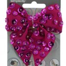 simplicity hot pink bow with sequins