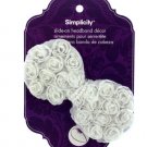 simplicity white ruffle feather slide on headband accent