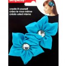 simplicity 2 pack turquoise satin flower/gem headband accent
