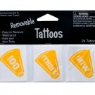 Removable Yellow Cheer Tattoos