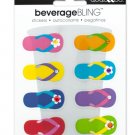 Flip Flops Beverage Bling Stickers