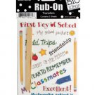 School Sayings Rub-On Transfers