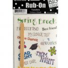 High School Sayings Rub-On Transfers