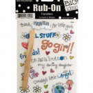 Girls Only Sayings Rub-On Transfers