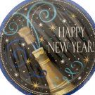 Happy New Year Champagne Swirl Plates Set