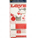 Love Story Cardstock Stickers with Embossed Accents