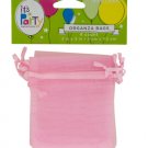 Pink Organza Bags with Ribbon Ties