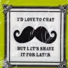 Mustache Beverage Napkins
