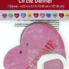 Candy Hearts Circle Ribbon Banner