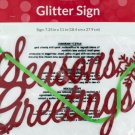 Season's Greetings Hanging Glitter Sign