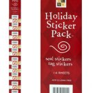 Holiday Seal & Tag Stickers Clip Strip