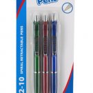 Black Retractable Ball Point Pens Set